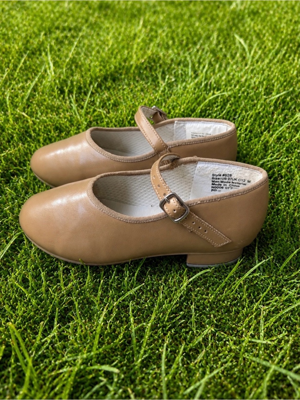 Revolution Mary Jane Tap Shoe Tan Size 2